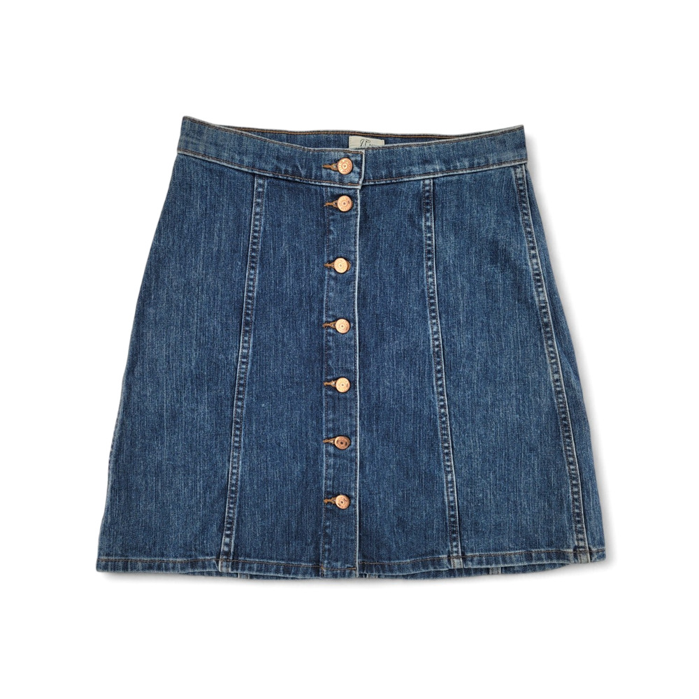 J.Crew Denim‎ Mini Skirt Sz 29 Button Front Y2K Indie Grunge Vibe